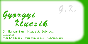 gyorgyi klucsik business card